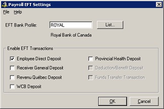 Software for Canadian third party deductions and payments