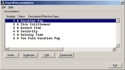 Payroll Accumulators