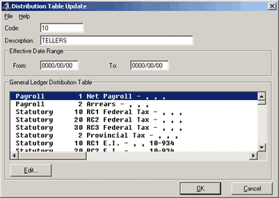 Payroll account allocation control